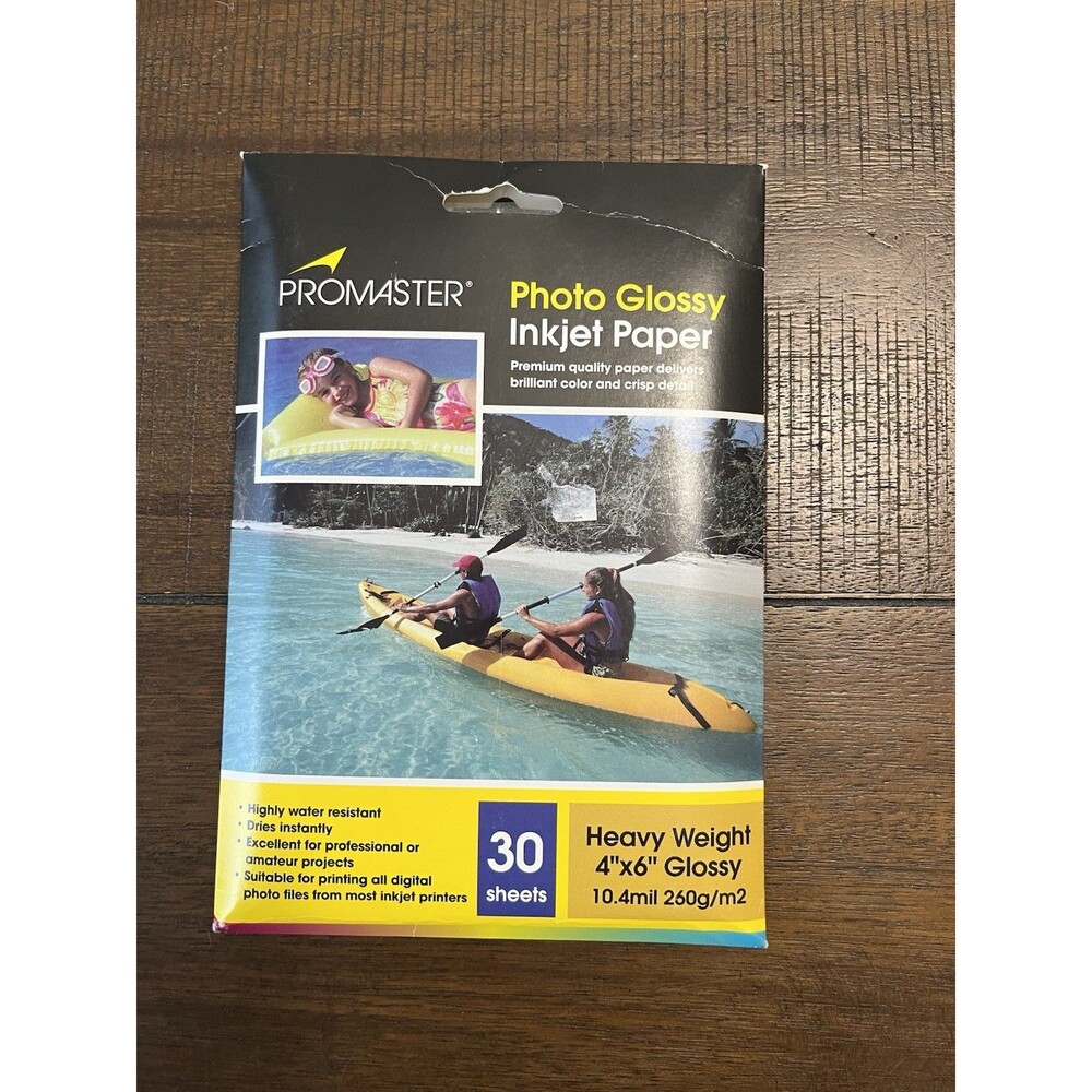 ProMaster Heavyweight Glossy Photo Paper 4x6 30 Sheets Inkjet New Unused